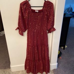 Ivy City Co Starry Nights in Maroon